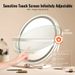 Per specchio da 20' Touch LED per camera da letto, luci intelligenti per trucco con vanità rotonda con_voghion.com