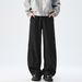 Heavy Pinch Pleated Casual Trousers Men's Spring And Autumn Drape Pants Show Height And Thinness Loose Straight Scimitar Trousers_voghion.com