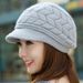 Women's Hats Middle Aged And Elderly Autumn And Winter Warm Knitted Wool Hat Plus Velvet Fashionable All Match Beret Hat Women Winter_voghion.com