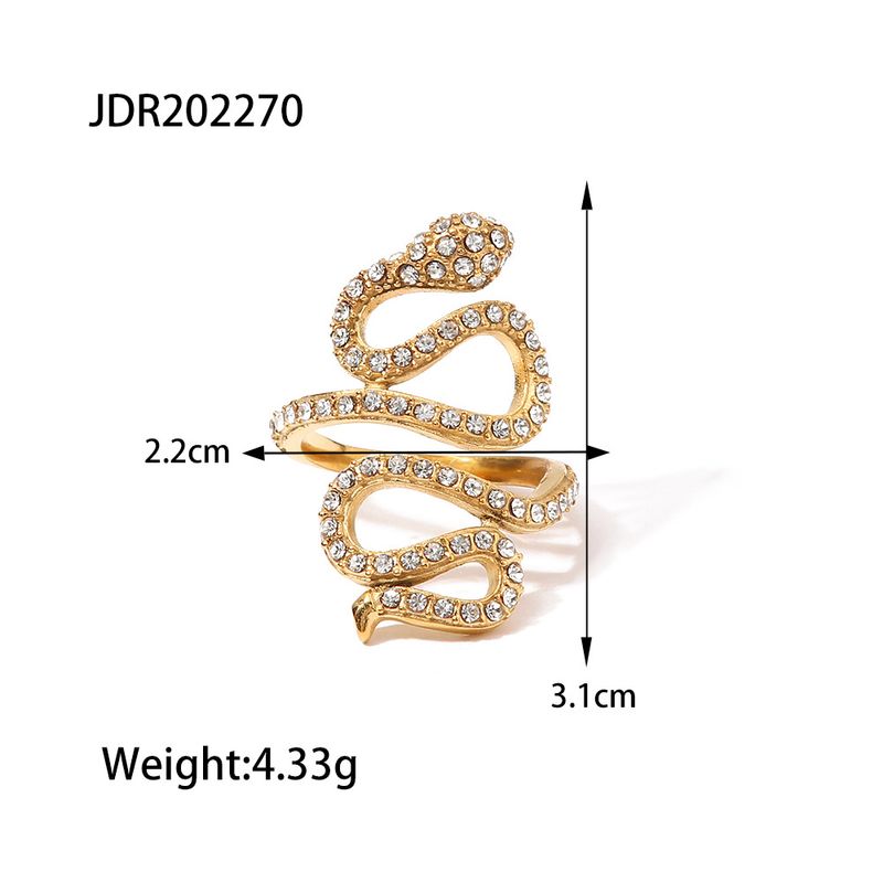 Übertrieben personalisierte geformt mit kreative diamant inlay gebogene schlange ring, beliebt auf die internet, modische und_voghion.com