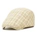 Žhavý výprodej BUTTERMERE Beret Pink Plaid Flat Ladies Ivy Cap Jarní designová nastavitelná 2024 Nová značka Dámský klobouk_voghion.com