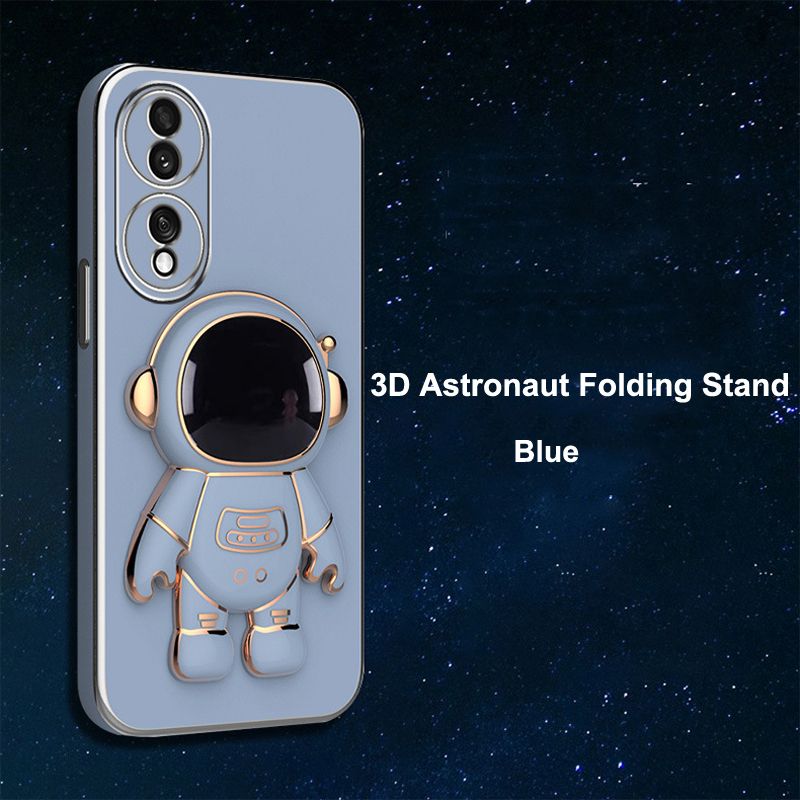 Etui na uchwyt kosmiczny do Huawei P60 P50 P40 P30 P20 Pro Lite Honor 70 X8 X9 X7 Nova 10 ciesz się 50 okładką platerowaną astronauta stojak Shell_voghion.com