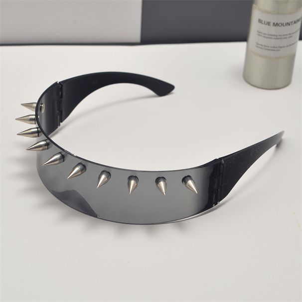 LazyZoom Fashion Retro Trendy Large Frame Rivet For Men And Women Riding Windproof Hip Hop Disco Jumping Funny Punk Sunglasses_voghion.com