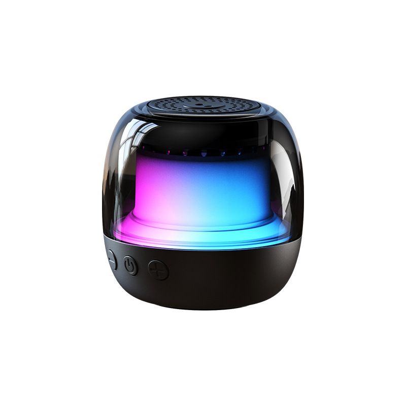 Portable Speakers Small Fingertip Decompression Gyro Bluetooth Speaker Portable RGB Atmosphere Light High Value Heavy Bass Speaker_voghion.com