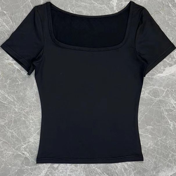 Σέξι γυναικείο μπλουζάκι πουλόβερ μπλουζάκι Σέξι μακρυμάνικο μπλουζάκι με λαιμόκοψη με καλσόν_voghion.com