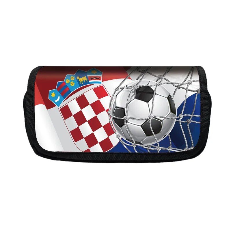 Cool Soccerly Footbally Print piórnik dla nastolatków piórniki moda dziecięca koszykówka szkoła stacjonarne torba do przechowywania prezent_voghion.com