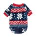 New Christmas Outfit Snowman Snow Pattern Print Warm Dog Pullover Two-Legged Fleece Clothing Accessory_voghion.com
