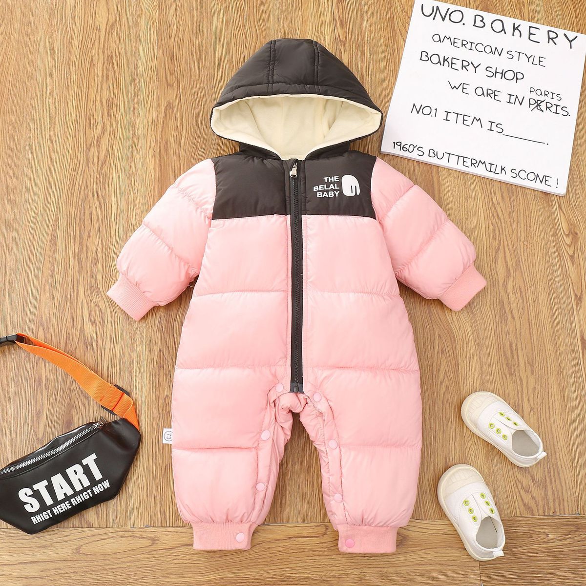 Weicher und warmer Baby-Winter-Strampler – Unisex-Overall aus Baumwollmischung mit langen Ärmeln für Kleinkinder (80–100 cm) – Nahtloses Design für mehr Komfort_voghion.com