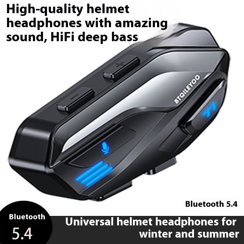 Qileyou Bluetooth Headset High-end Wireless Summer Helmet Rider Motorcycle Universal Heavy Bass Integrated Waterproof_voghion.com