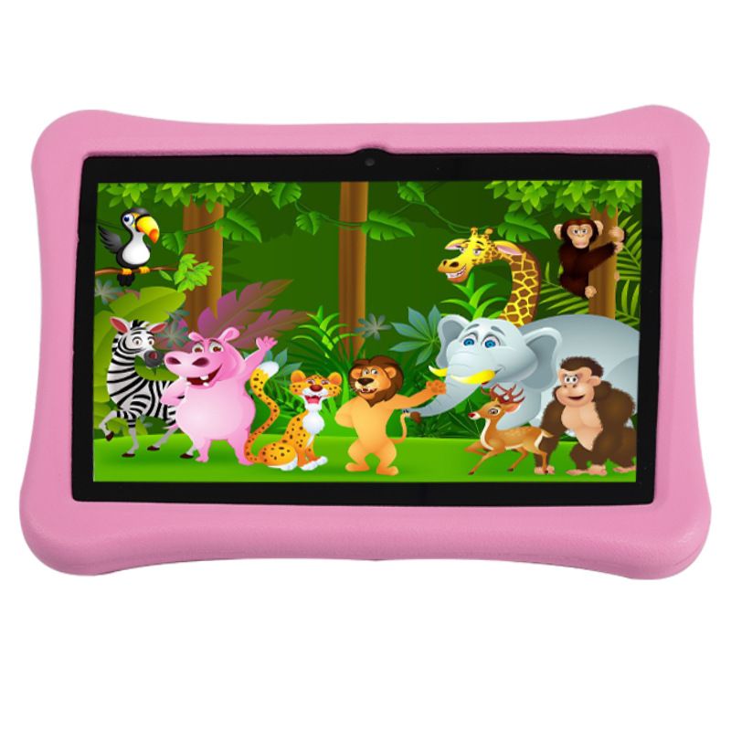 Tablet de Aprendizagem Infantil de 10,1" – 32 GB de Armazenamento, Sistema Operacional Android, Controle Parental, Capa à Prova de Choque, Wi-Fi e Bluetooth (Rosa/Azul)_voghion.com