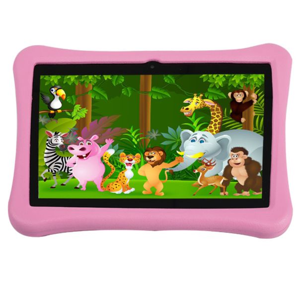 Tablet de Aprendizagem Infantil de 10,1" – 32 GB de Armazenamento, Sistema Operacional Android, Controle Parental, Capa à Prova de Choque, Wi-Fi e Bluetooth (Rosa/Azul)_voghion.com