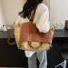 Borsa a tracolla vintage da donna, in tela, con giunture alla moda, grande capacità, per università, viaggi quotidiani, borsa da donna_voghion.com