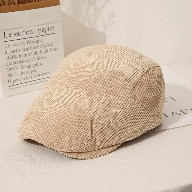 Moda Moda Vintage Velluto a coste Berretti Autunno Inverno Berretto Corno Retro Visiera Avanti Cappello per Uomo Protezione Moda Peaky Blinder Cap_voghion.com