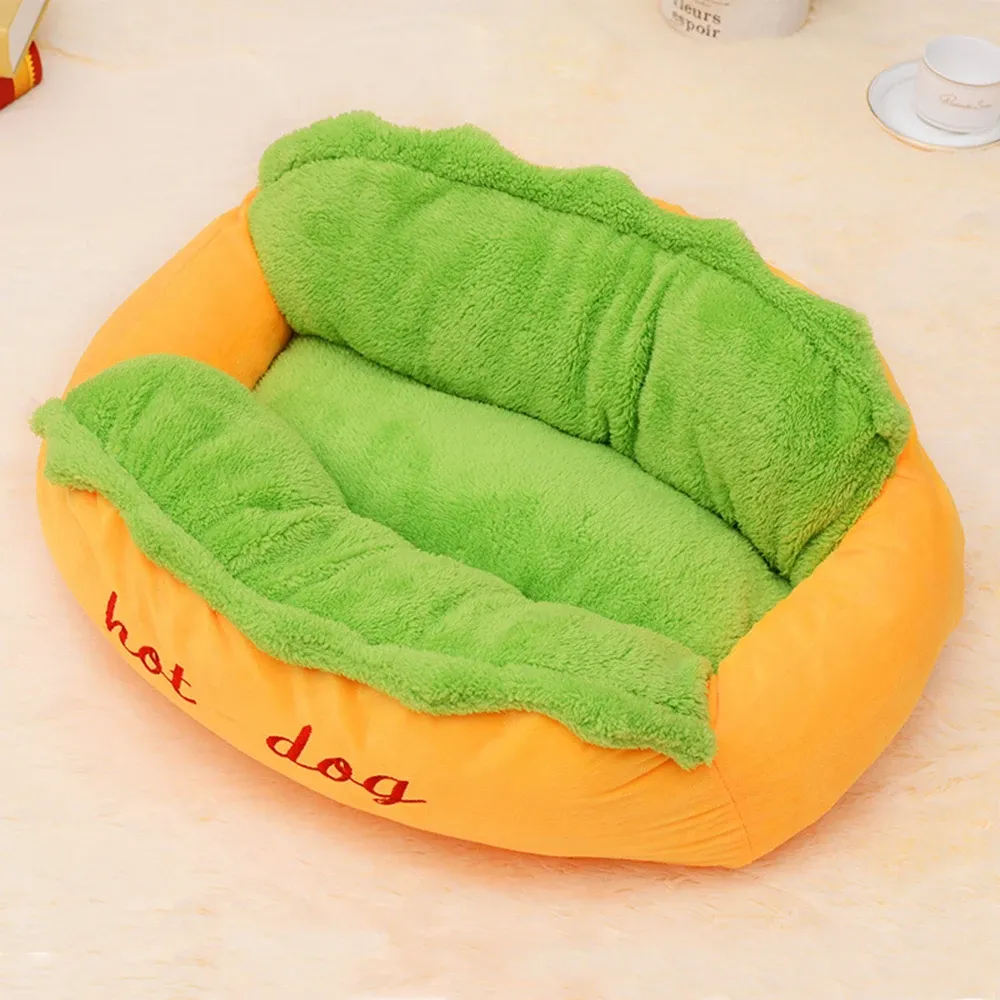 Pet Bed Hot Dog House Lounger Bed Kennel Mat Soft Fiber Pet Dog Puppy Warm Removable Washable Waterlon For Cats_voghion.com