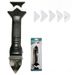 Kit de raspador de plástico com 7 peças, com borda de metal 3 em 1 e 6 pontas de borracha macia - Ferramenta multiuso para remoção de calafetagem na cozinha_voghion.com