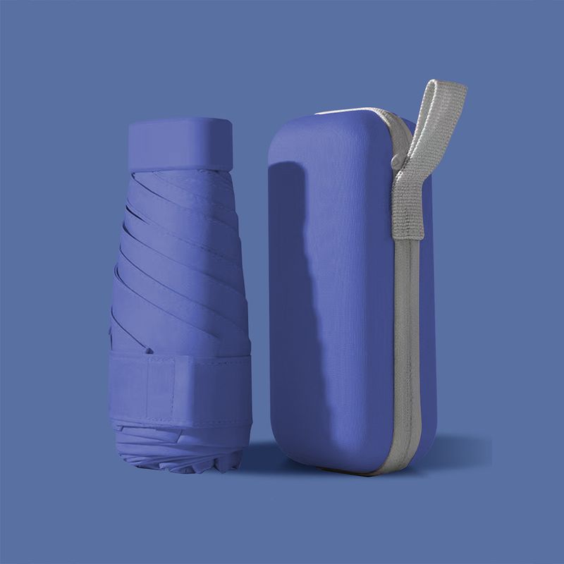 Petit mini parapluie avec étui, parasol portable léger, parfait pour les voyages, le soleil et la pluie en plein air_voghion.com