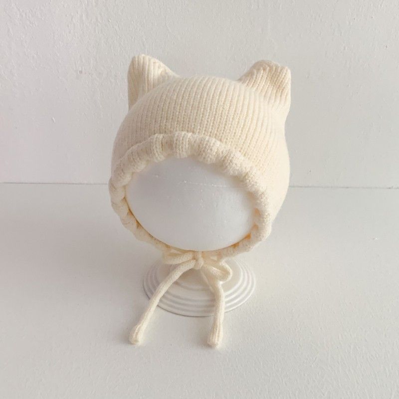 Kids'hats Baby halogen door cap Cute cat ears Warm wool ear cap for baby winter_voghion.com