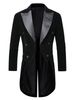 1 Cross-Border Black Elegant Velvet Tuxedo Men's Banquet Wedding Suit Stage Performance Dress Coat_voghion.com
