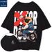 C&J Large Men's Short Sleeve Fashion Brand Fat Man Hip hop Half Sleeve Fat Man T-shirt Men's Summer_voghion.com