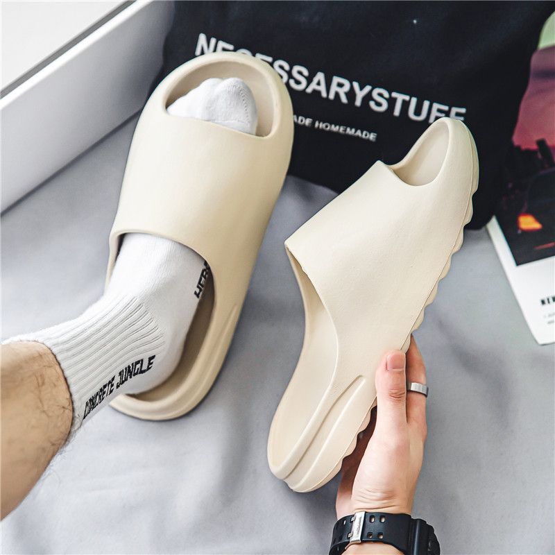 Men's Summer Outdoor Wear Anti-Slip Sports Nut Slippers Thi Bot Heightening Beach Head Cover Sandals Breathable EVA_voghion.com