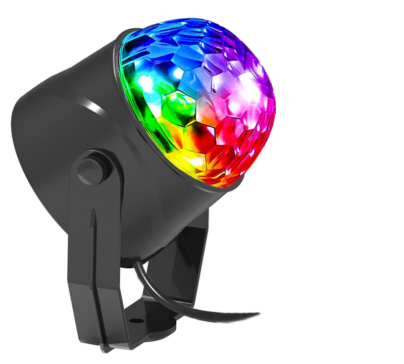 Bola mágica LED con control remoto para iluminación navideña, mini bola mágica de cristal con USB, luz láser giratoria colorida para escenario, luz de escenario KTV_voghion.com
