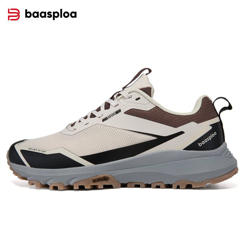 Baasploa Mænd Vandresko Nye Casual åndbare Snøresko Vandresko til mænd Udendørs klatring Skridsikre og slidstærke sneakers_voghion.com