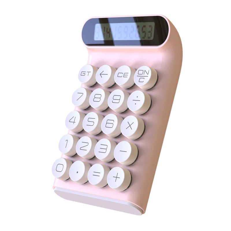 Mechaninis jungiklis, delninis skaičiuotuvas kasdieniam ir paprastam biurui, 10 skaitmenų didelis LCD ekranas_voghion.com
