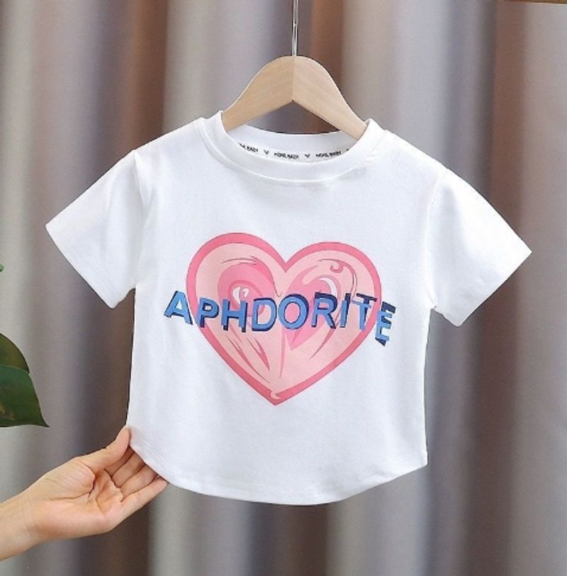 Baby Clothes Girls Love Suspenders Set Summer Thin Casual Wear Girls Big Children Two-piece Set_voghion.com