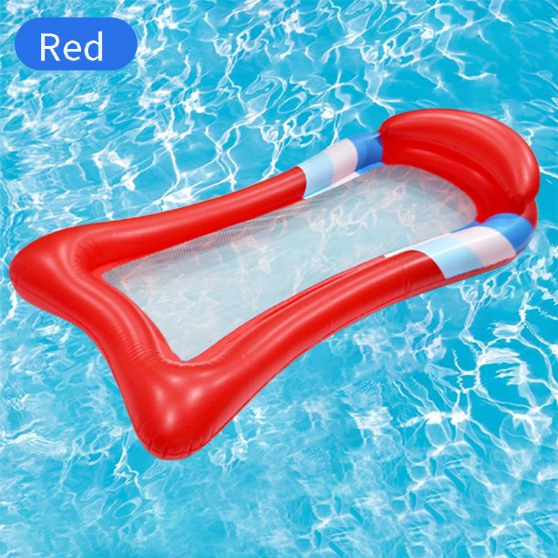 Inflatable Pool Lounge With Canopy Reclining Backrest Foldable Floating Bed With Storage Net Multi-Position Sun Shade_voghion.com