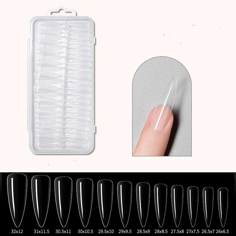 Nail Art Stickers Ultra Thin Seamless Finished Product Detachable Wearable Transparent Full Stickers Extended False Nails Female Nail Stickers_voghion.com