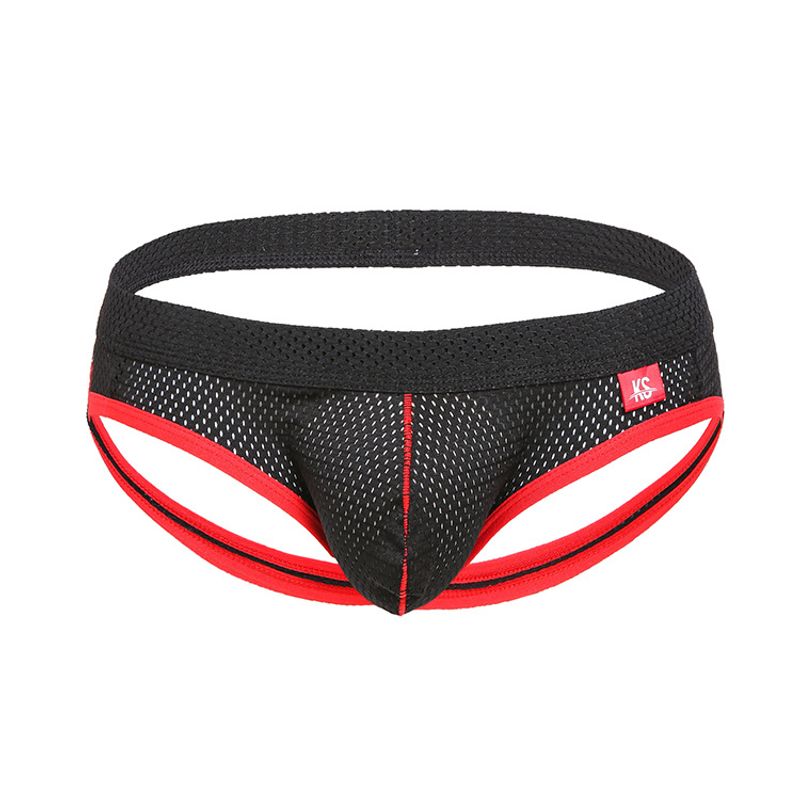 Beauty Low Waist Breathable Double Butt Lifting Underwear Sexy Men's Thong_voghion.com