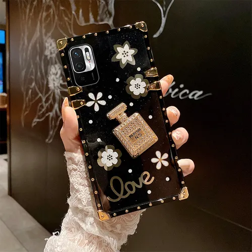 Luxury Diamond Perfume Bottle Case For Xiaomi Redmi 9T 9A 9C NFC Note 8 9 10 11 Pro 9S 10S 11S Square Protective Phone C_voghion.com