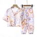 Completi da casa in cotone e seta per bambini, pigiami estivi per bambini e bambine, completi in rayon a due pezzi, abbigliamento climatizzato in cotone e seta per bambini_voghion.com