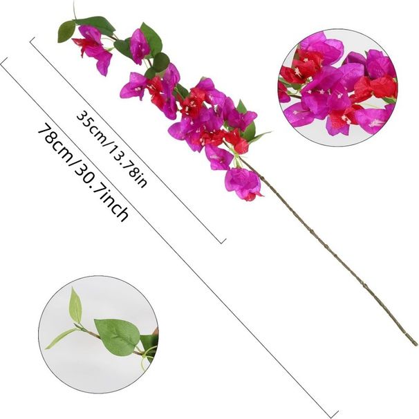 Muebles para el hogar Buganvillas Flores artificiales Hogar Sala de estar Arreglo floral Decoración Árbol Paisajismo Flores artificiales Flores de seda_voghion.com