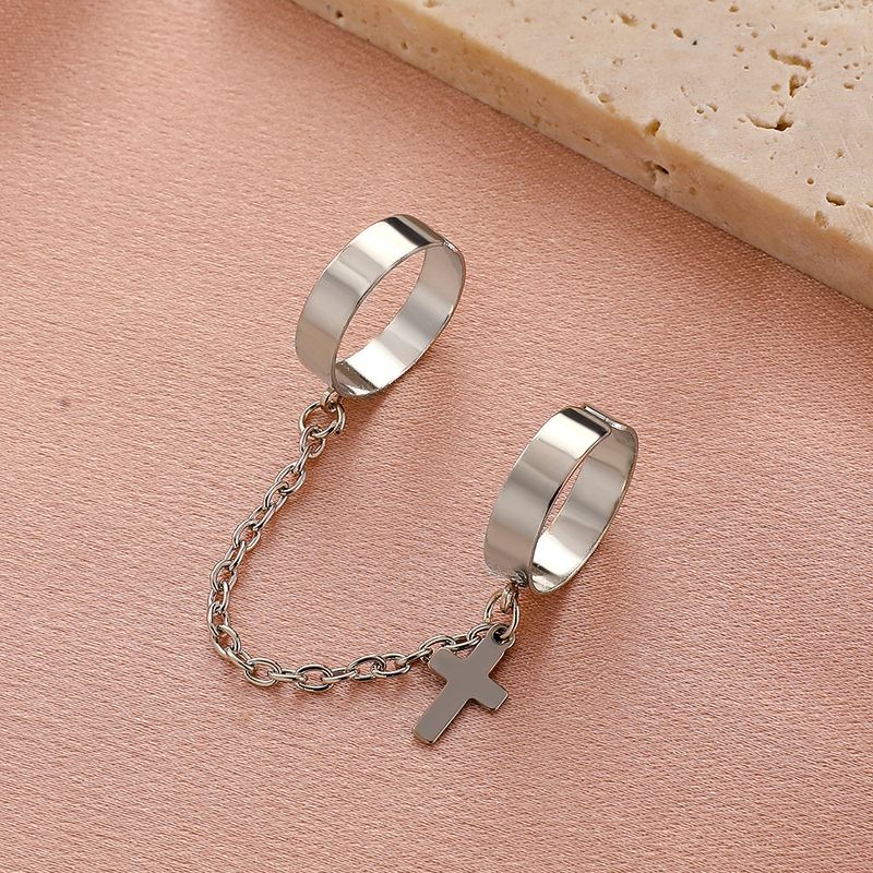 retro lång kedjering mode punk korshänge fingerring geometrisk armband_voghion.com