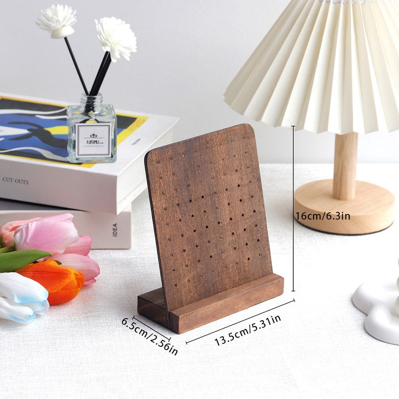 72 Holes Earring Holder Wood Earring Stands With Base Earring Hanger Board Stud Earring Stand Organizer Jewelry Rack Display_voghion.com