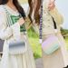 V-Pattern Embroidered Gradient Camera Bag - Stylish Square Crossbody Purse For Women (Versatile, Perfect For Commuting & Travel)_voghion.com