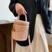 2024 New Trendy Contrast Embossed Bucket PU Crossbody Small Women's Shoulder Bag_voghion.com