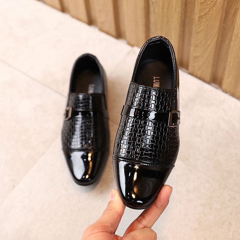 Kinderen leren peuters kinderen flats feest bruiloft formele gelegenheden optreden show podium schoenen voor jongens_voghion.com