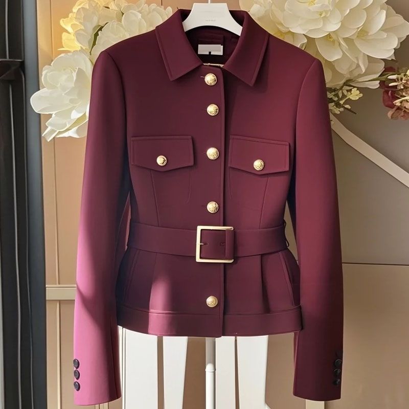 Graue Jacke für Damenbekleidung, High-End, einzigartig, super gut aussehend, altersreduzierend, schön, westlicher Stil, Temperament, hüftlanges Oberteil für Damen_voghion.com
