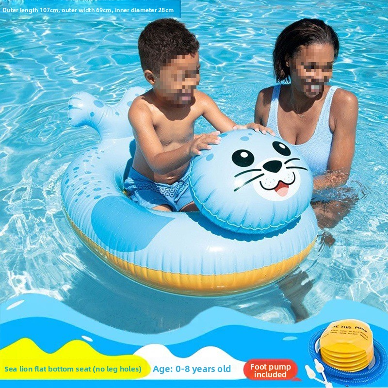 Aufblasbarer Baby-Schwimmring mit Baldachin, Schwimmring für Kleinkinder (Sonnenschutz, Sicherheitsgurt, auslaufsicheres Design, inklusive 3 bunten Ozeanbällen)_voghion.com