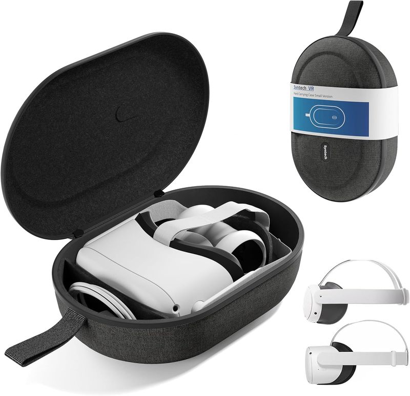 Syntech Hard Carrying Case, Compatible with Meta Quest 3/Oculus Quest 2/Vision Pro._voghion.com