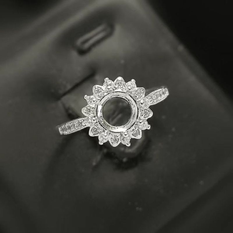 Multiple Sizes And Styles Silver One Carat Moissanite Accessories Heart Ring Full Diamond Setting 6mm_voghion.com
