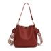 Selected Quality Bucket For Women 2025 New Fashion Commuter Handbag Shoulder Color-Block Wide Strap Crossbody Bag_voghion.com