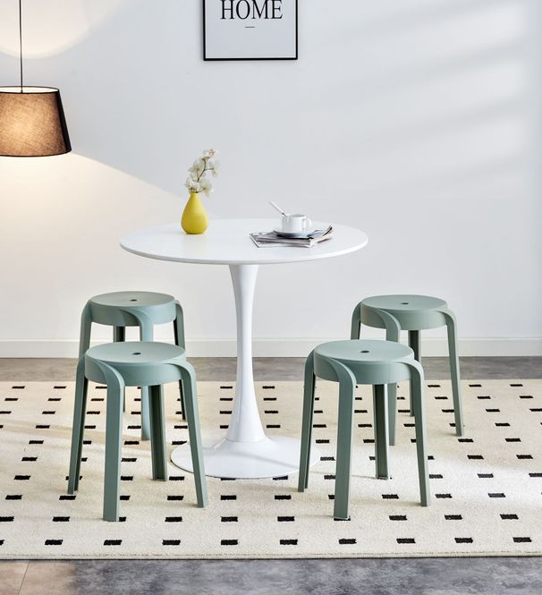 6 Pack Stackable Classroom Stools Plastic Stools Nesting Stools Colorful Round Stools Indoor Outdoor Flexible Seating Decorative Stools Chairs For Home Office School Classroom GREEN_voghion.com