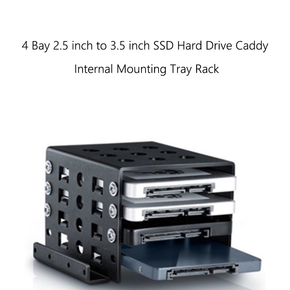 4 Bay 2,5 bis 3,5 Zoll SSD Festplattengehäuse Gehäuse Chassis Interne Montage Adapter Halterung Für PC Computer Tray Halter_voghion.com