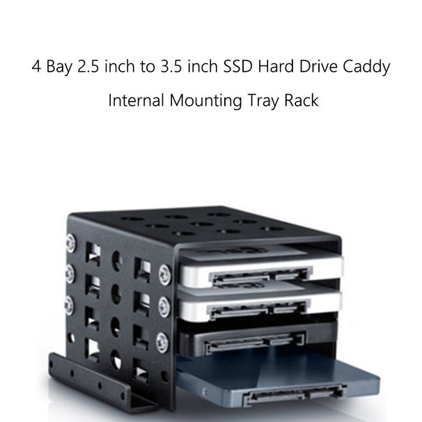 4 Bay 2,5 bis 3,5 Zoll SSD Festplattengehäuse Gehäuse Chassis Interne Montage Adapter Halterung Für PC Computer Tray Halter_voghion.com