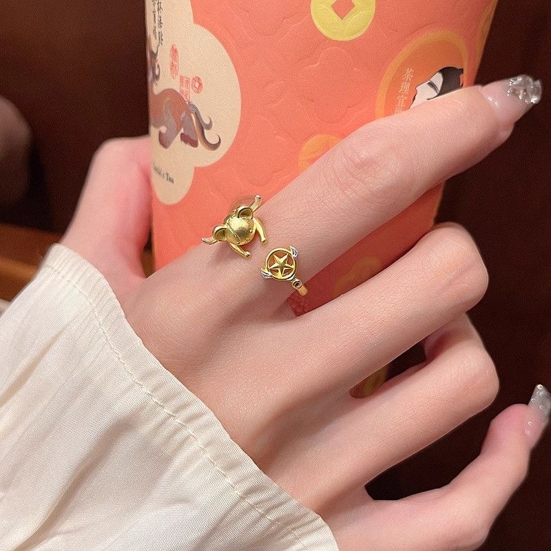 High-Value Magical Sakura Women 2025 New Sweet Cute Cartoon High-End Ring For Girls_voghion.com