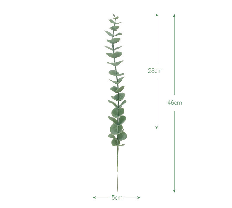 Simulated eucalyptus leaf single branch gold leaf artificial eucalyptus leaf home decoration bouquet with grass artificial flower branch_voghion.com