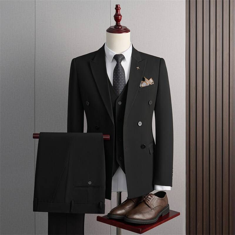 Neue Anzug Anzug männer Drei-stück Business Professionelle Kleid Kleinen Anzug Bräutigam Hochzeit Koreanische Version Slim-fit Kleid_voghion.com